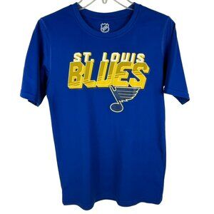 St Louis Blue NHL Athletic T-Shirt Blue Youth Sz. L